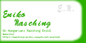 eniko masching business card