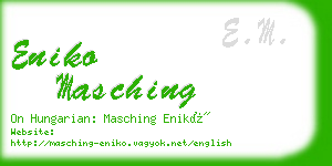 eniko masching business card